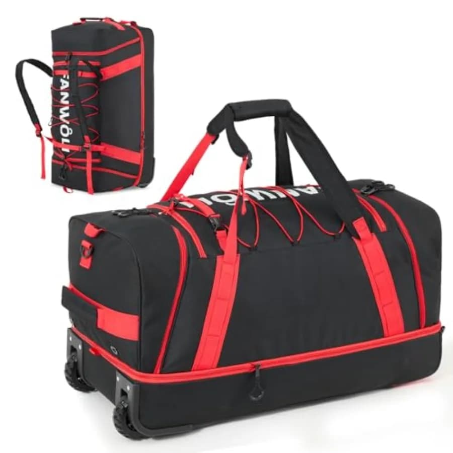 Borsa da Viaggio Grande con Ruote 92L 120L con Scomparto per Scarpe 30'' Espandibile Pieghevole Resistente all'Acqua Zaino da Viaggio