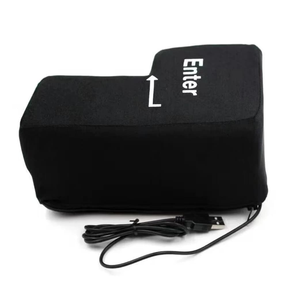 Morbido USB Enter Key Vent Cuscino Pulsante del computer Tasto di ritorno per uffici Cuscino di decompressione Giocattolo antistress Inserisci un pulsante enorme
