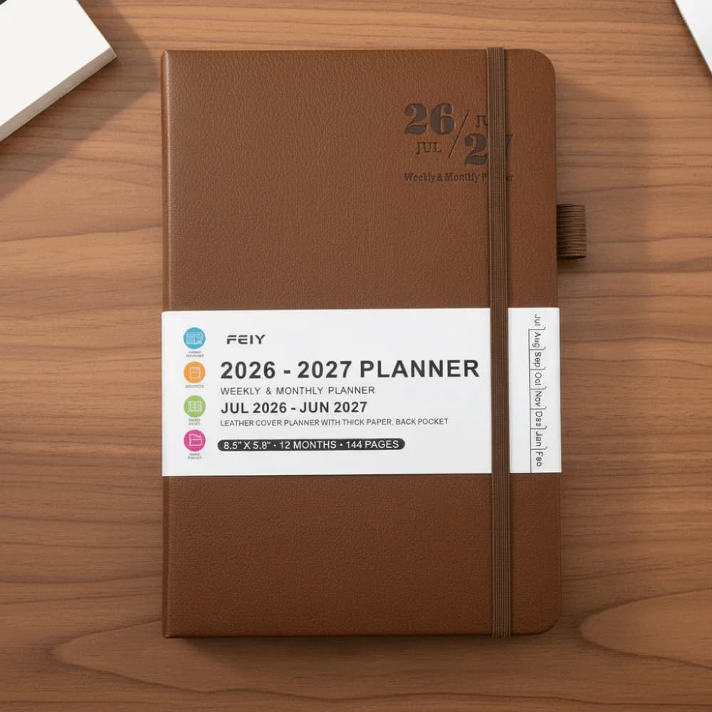 Agenda A5 2026-2027 Semplice e Pratica, Planner Multifunzionale con Carta Spessa per la Gestione del Tempo