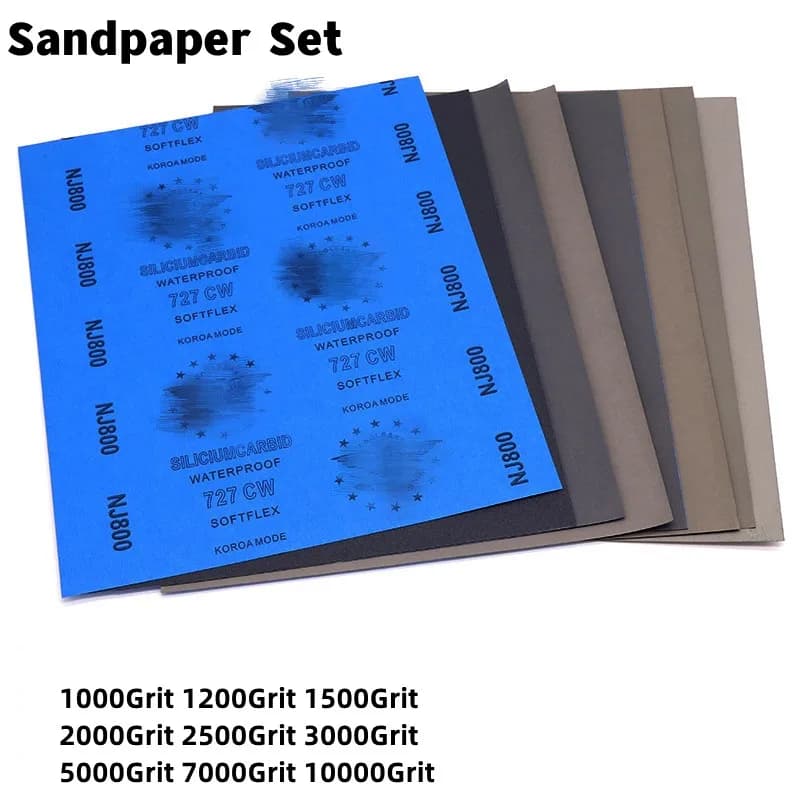 Set of sandpaper 1000 1200 1500 2000 2500 ~ 10000 grain sandpaper water/abrasive paper dry metal jade ceramic wood abrasive tools
