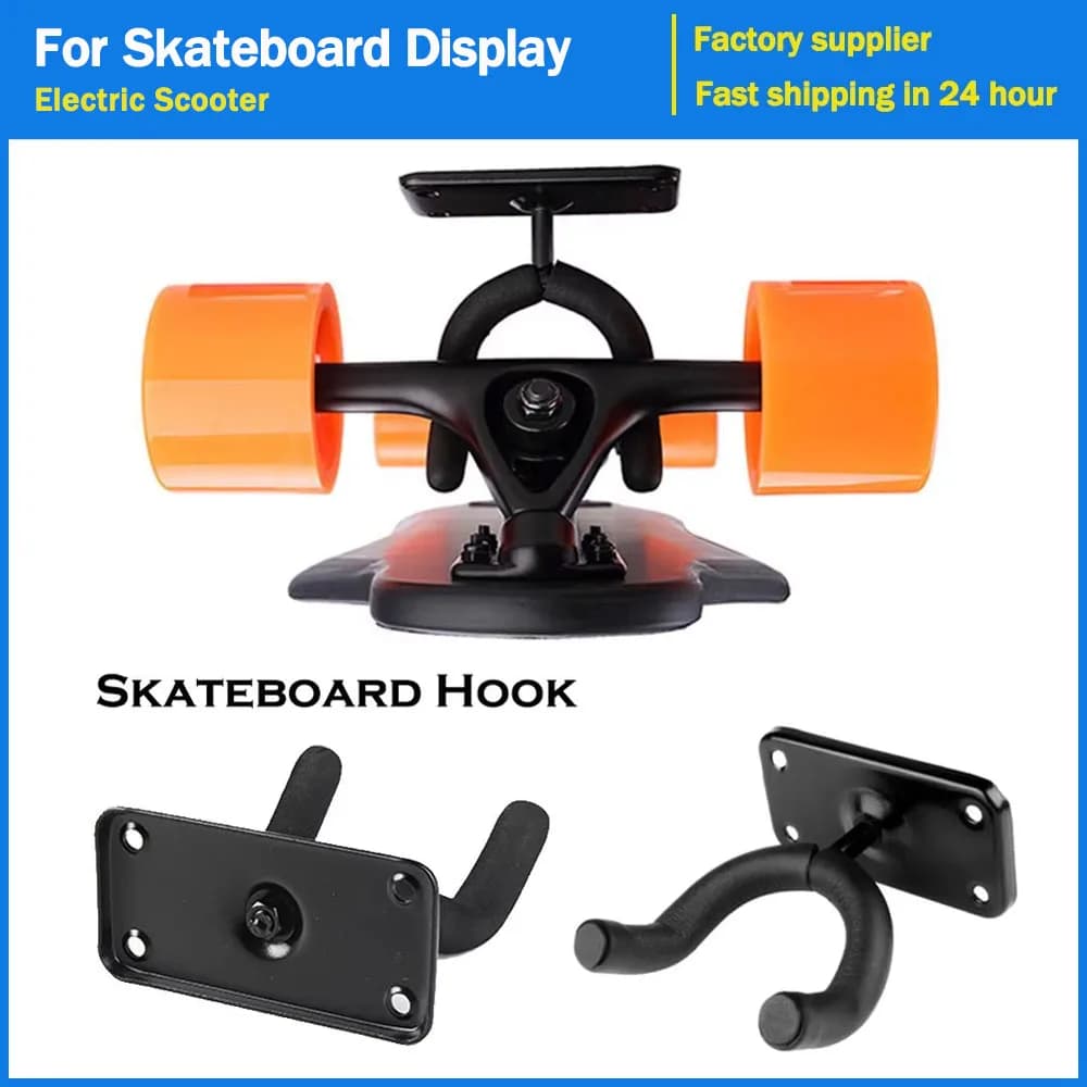 Wall Mount Skateboard Deck Display Wall Mount Horizontal Hanger Rack Stable and Sturdy Longboard Storage Display Rack Accessory