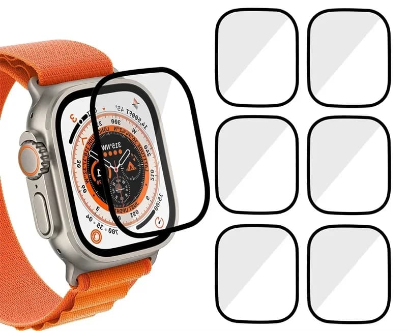 Pellicola Protettiva 3D in Vetro Temperato per Apple Watch Serie 9 8 7 6 5 4 3 SE 38mm 40mm 41mm 42mm 45mm