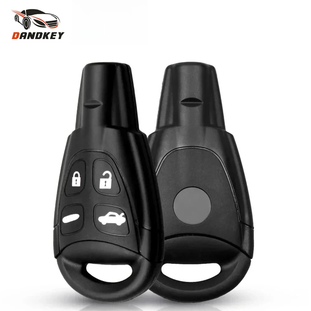 KEYYOU 4 Bottoni Chiave A Distanza Dell'automobile Borsette Uncut Lama di Ricambio Per Il 2003-2007 Saab 9-3 Sport Berlina Convertibile Sport Combi Wagon