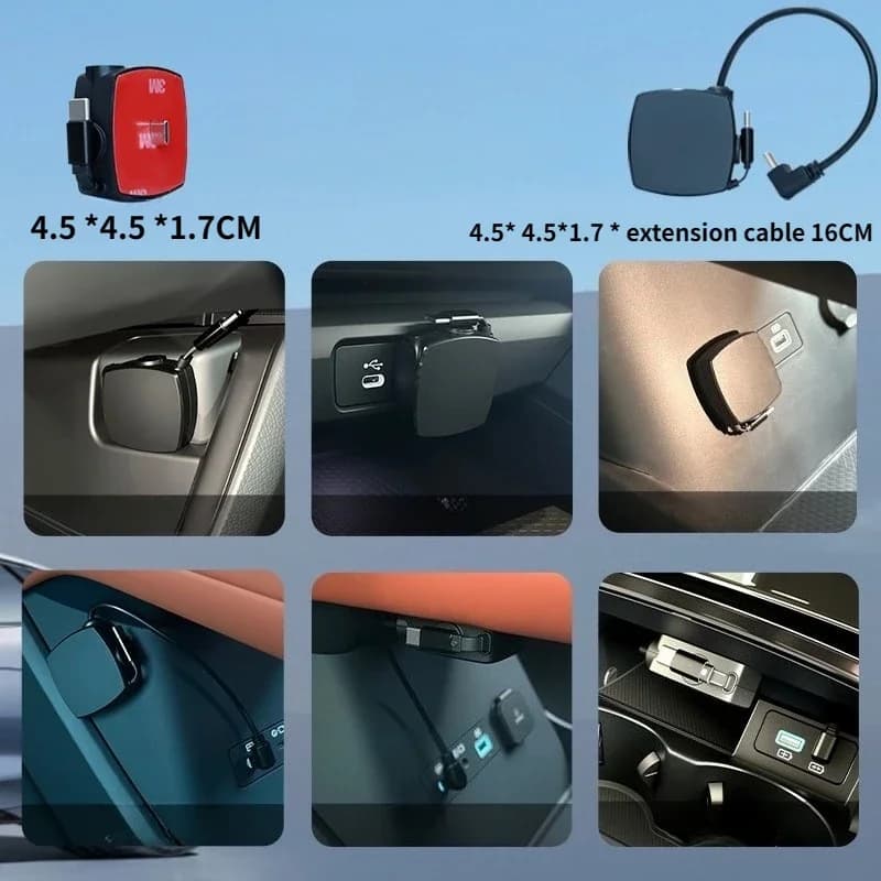 Stazione di ricarica retrattile per auto SHUN SOON, compatibile con veicoli BYD, Changan, Geely New Energy, accessori per ricarica rapida auto