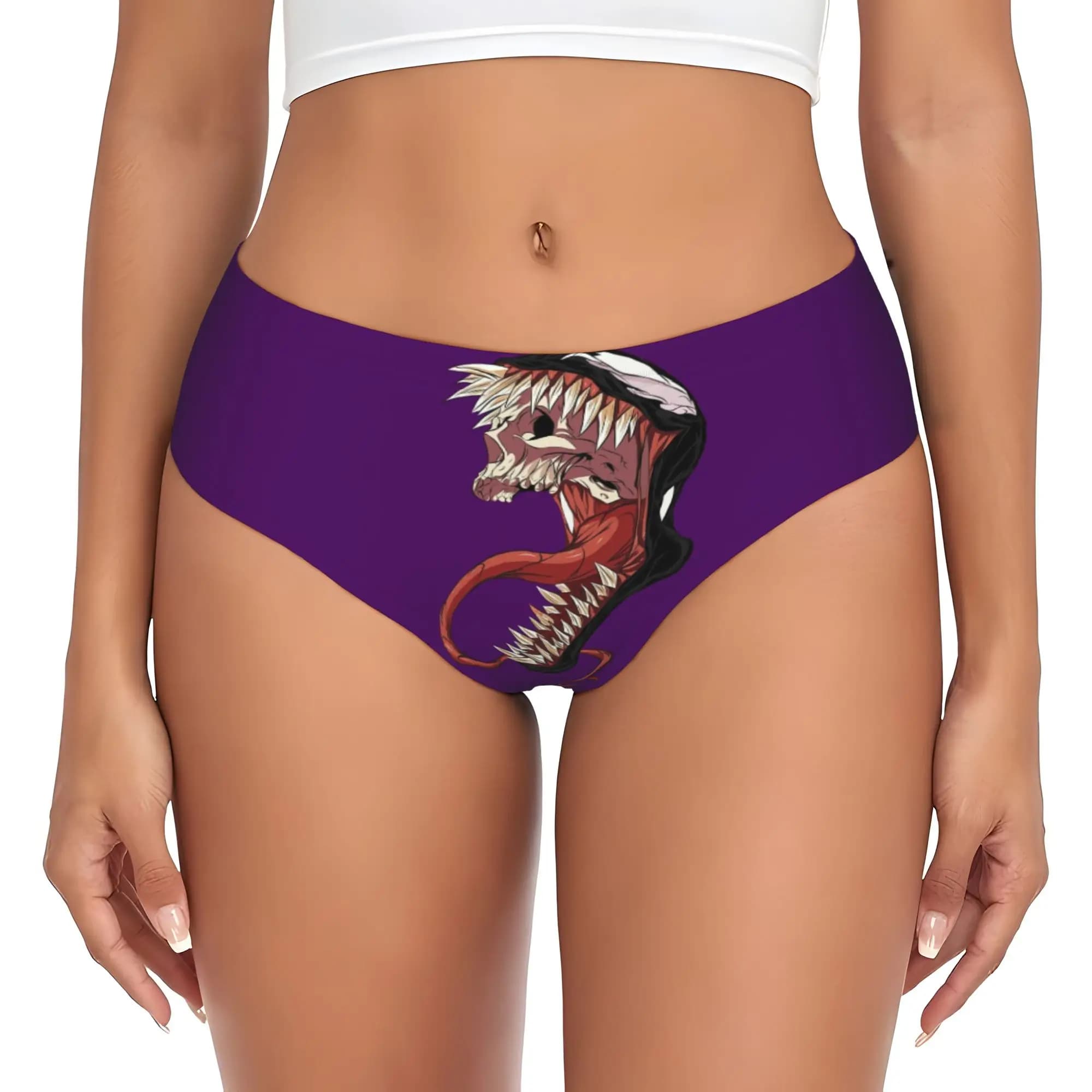 Mutandine Personalizzate da Donna con Stampa Comic V-Venom, Slip Comodi