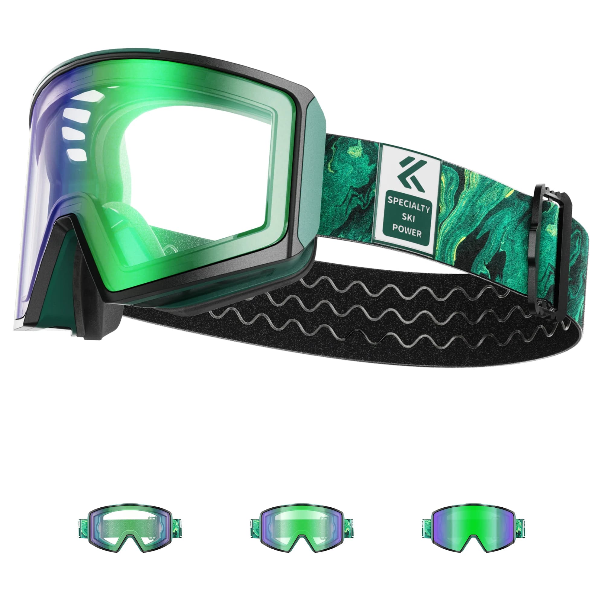 KAPVOE Nuovi occhiali da sci fotocromatici per esterni Occhiali da snowboard da uomo Occhiali da sole da neve invernali da donna Lenti di attrazione magnetica UV400