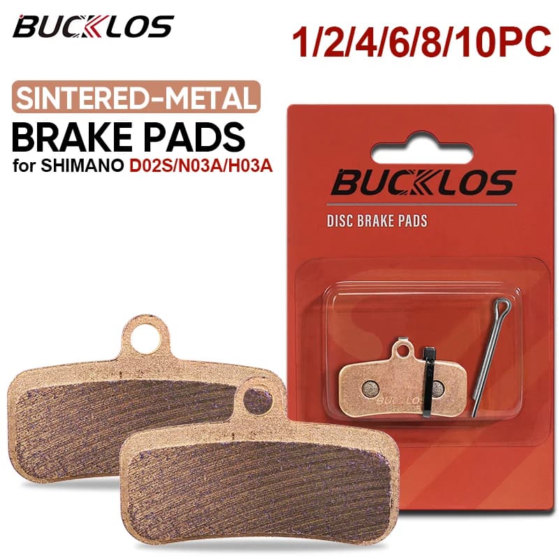 BUCKLOS Pastiglie freno a disco per bicicletta in metallo sinterizzato MTB Bici da strada Ciclismo Disco freno Rotore Pad per parti freno bici SHIMANO D02S N03A
