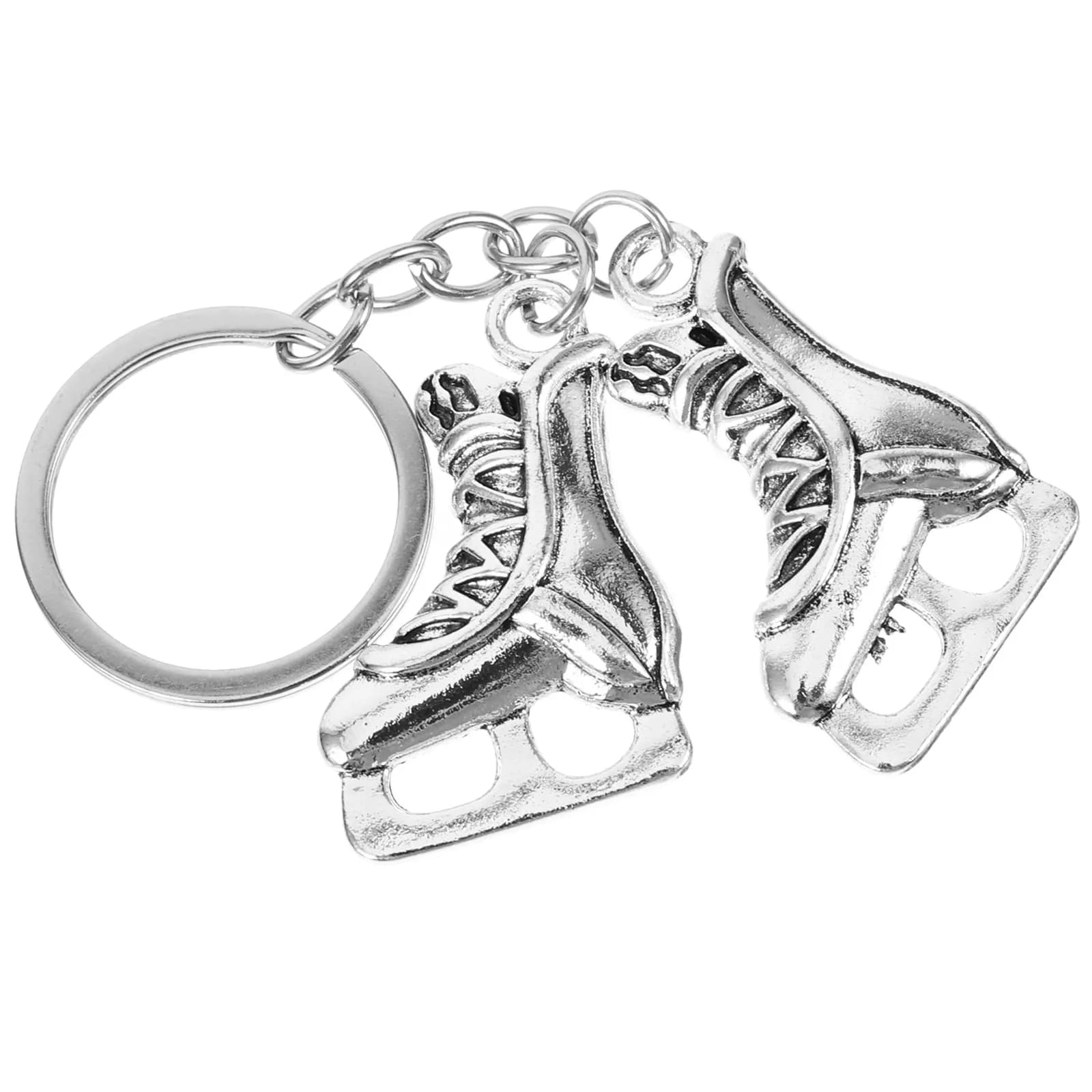 Portachiavi con Pattini a Rotelle, Ciondolo in Metallo, Adorabile Charm a Forma di Piccoli Pattini da Ghiaccio, Decorazione per Borsa, Ciondolo per Zaino, Regalo per Ragazze e Coppie