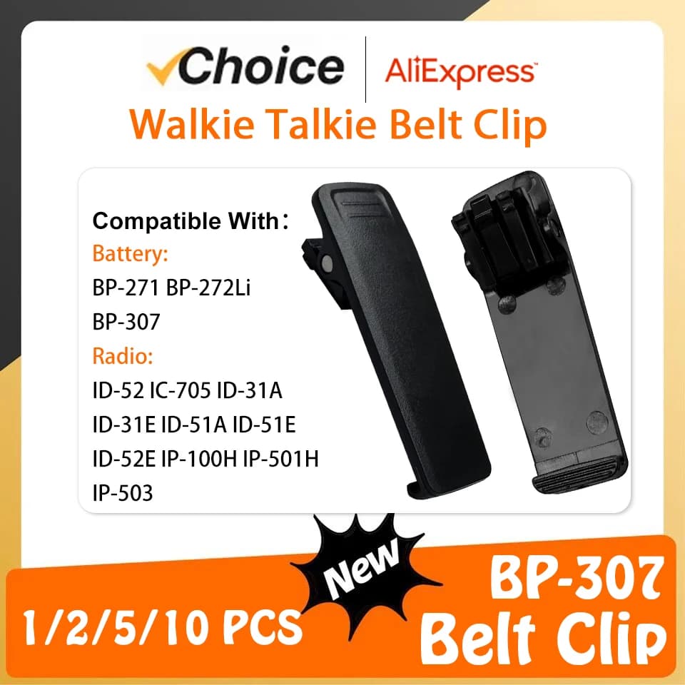 BP-307 BP-271 BP272 Battery Belt Clip Compatible with radio ICOM Replacement accessories walkie talkie IP-100H IP-501H IP-503H