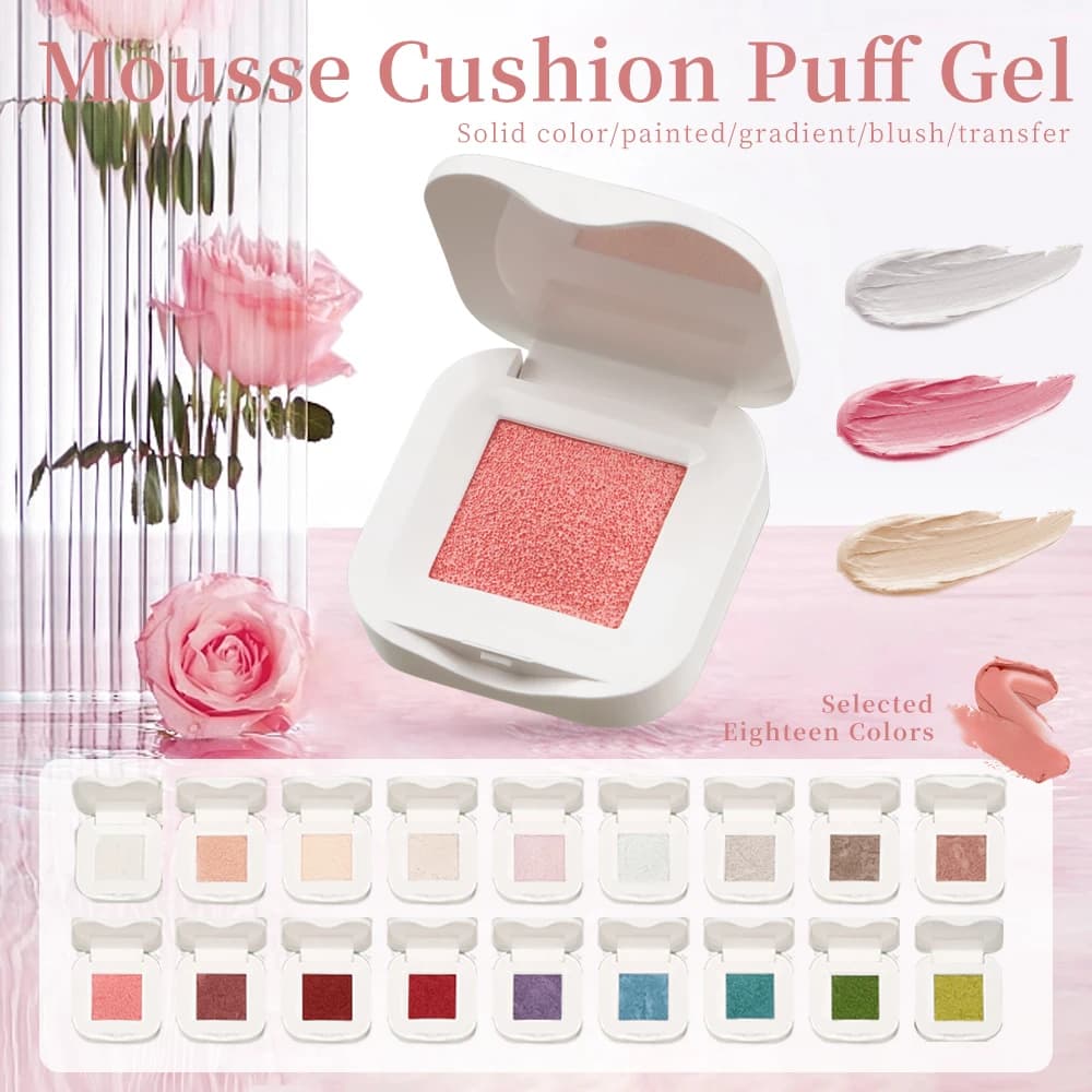 Kaniu 1pc Solid color Nail Art Patting Necklace Air cushion Patting glue Gesso painting Nail Polish Decoration of beauty salon DIY