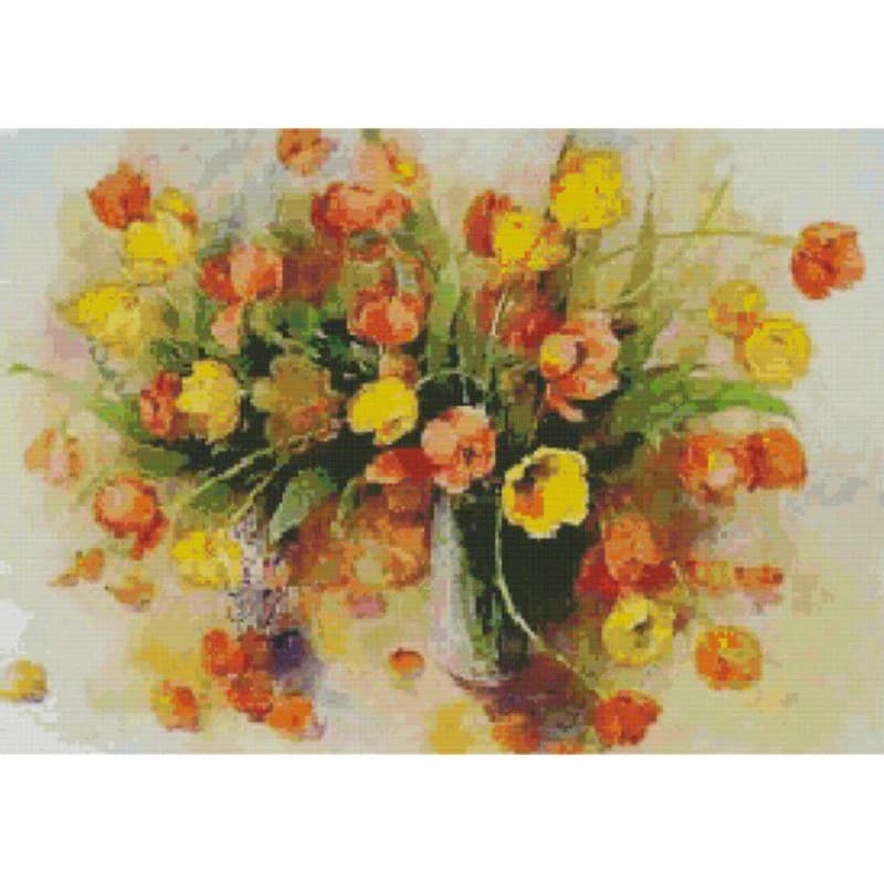 HC1649 Cross Stitch Kits Stich Embroidery Cross-stitch Complete Kit Needle Arts & Craft Hobby Needlework Flower Package Hobby