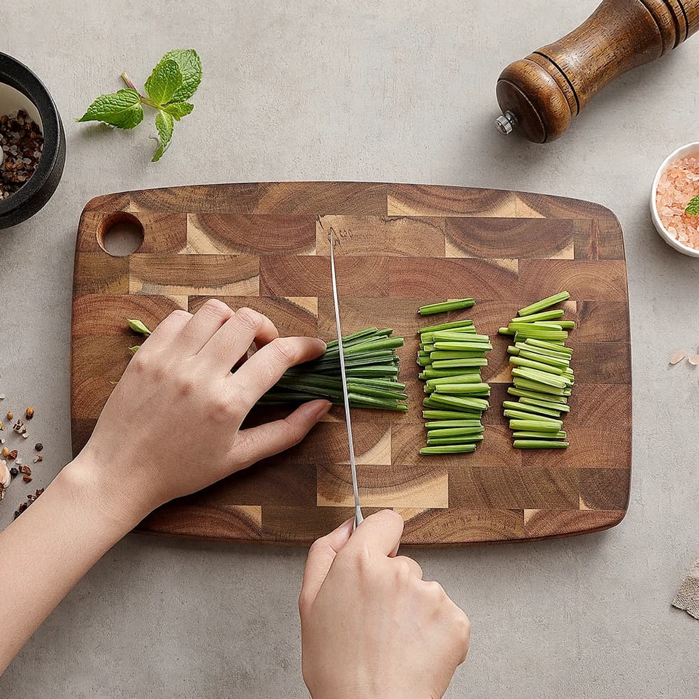 XINZUO 33*22*1.9 cm Natural acacia wood cutting Robusto and durable Hand polish exquisite gift packaging
