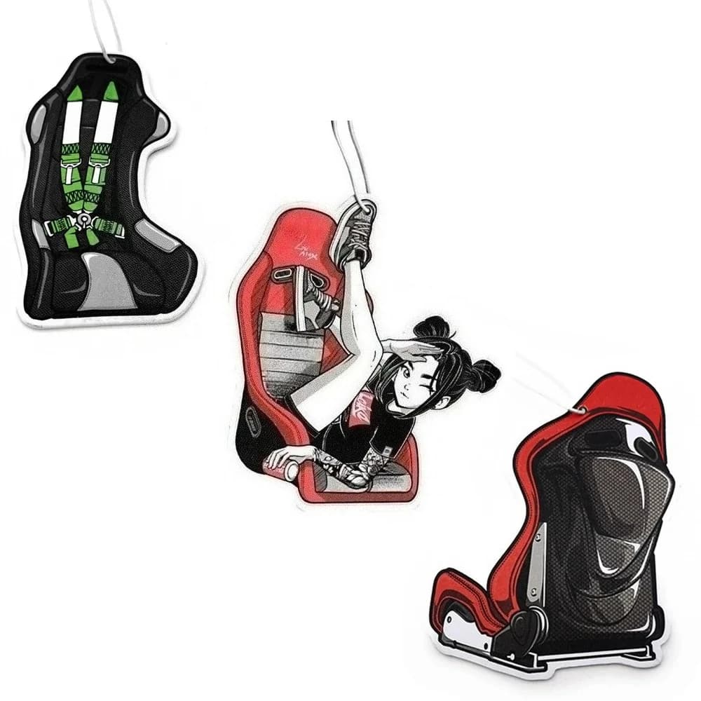 Nuovo Deodorante per Auto Serie JDM Culture, Profumatore Solido in Carta da Appendere allo Specchietto Retrovisore, Diffusore per Auto con Design Ragazza Carina, Accessorio Pendente per Interni Auto