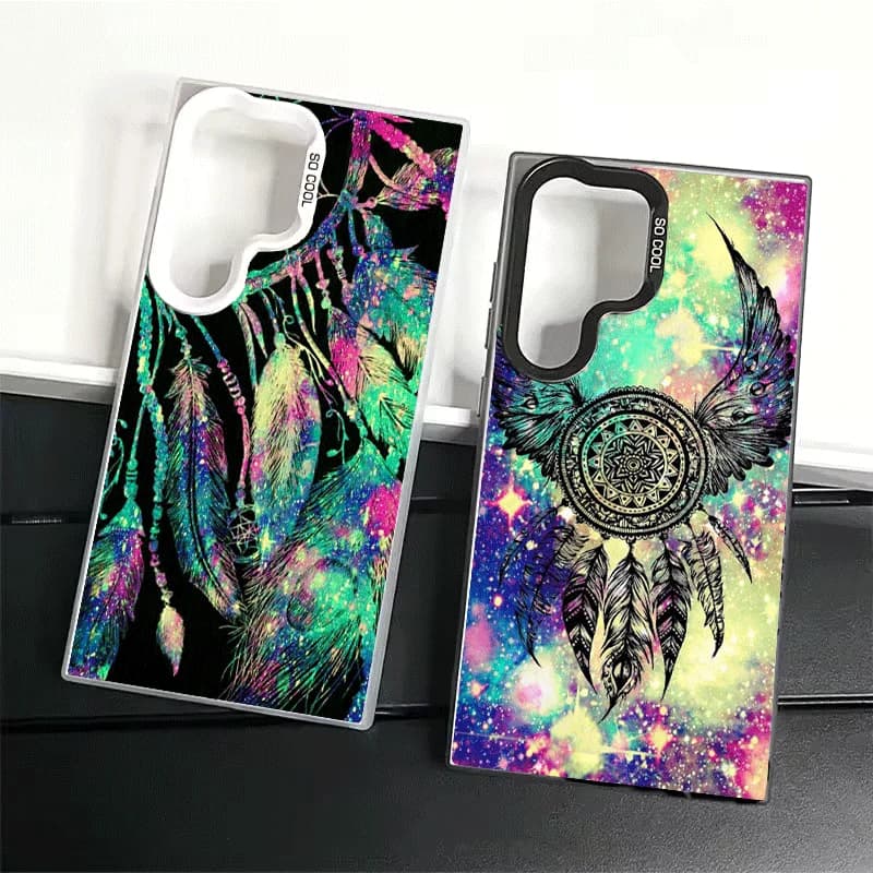 Mandala Dreamcatcher Soft Phone Case for Samsung Galaxy S24 S25 FE S26 Edge S23 Ultra S22 Plus S21 + Shockproof Cover Back Shell