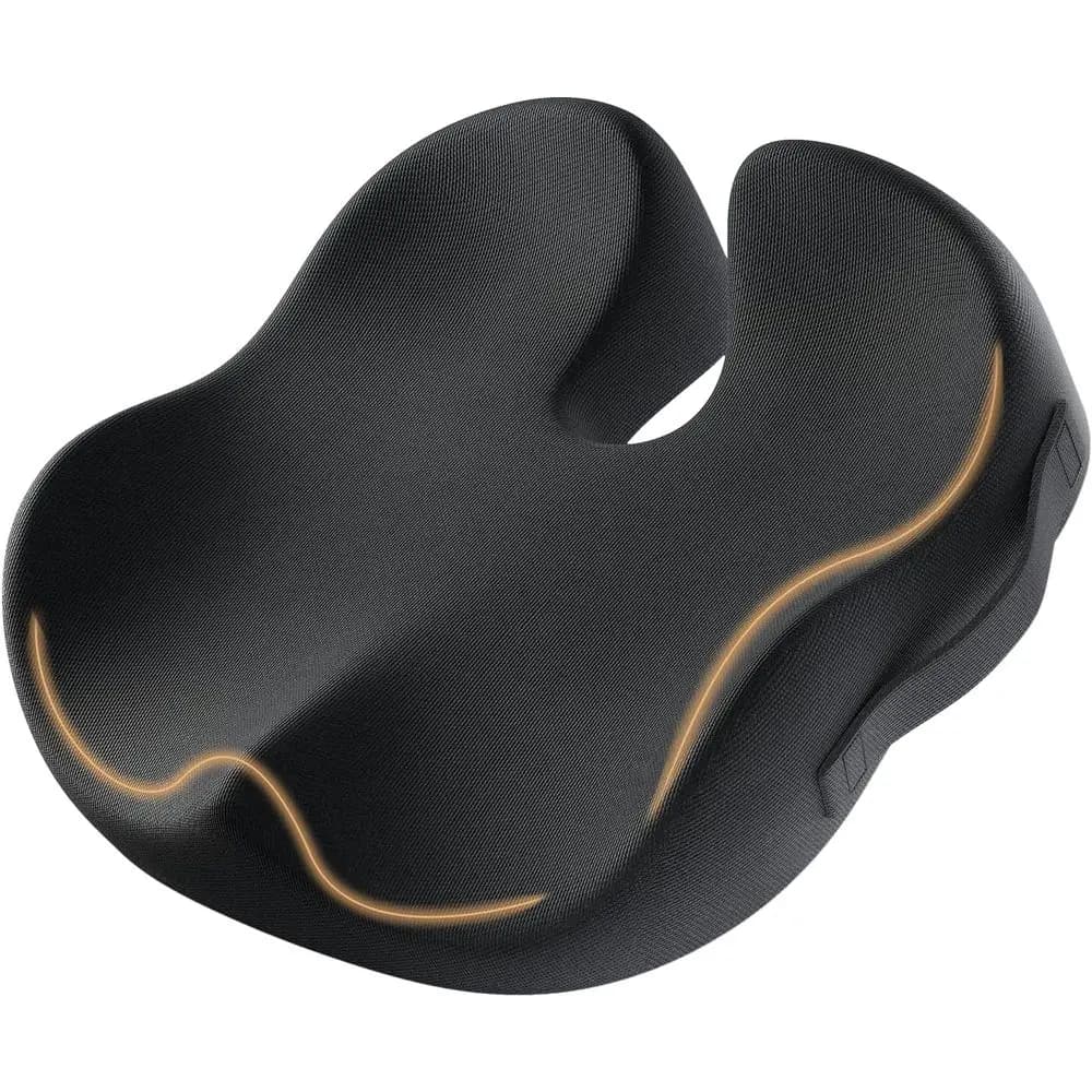 Cuscino per Sedia, Cuscino per Sedia da Ufficio o Cuscino per Sciatica e Coccige, Cuscino Ergonomico in Memory Foam per Auto, Casa, Cuscino per Alleviare la Pressione