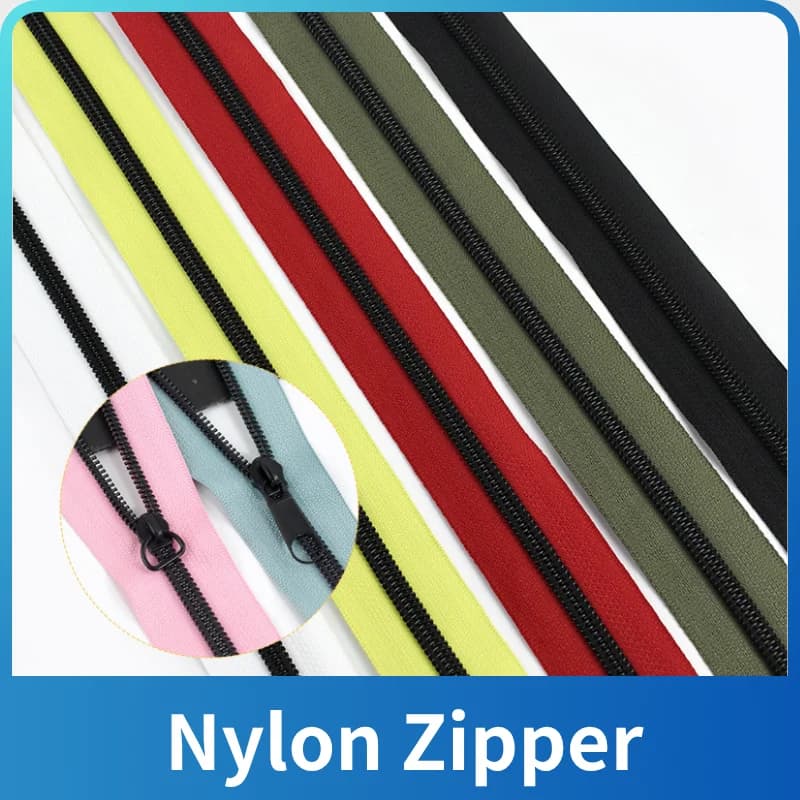 5 # 1-10M Nylon Cerniere Nastro Per Borse Cerniera di Plastica Al Metro Giacca Chiusura Zampe Vestiti Zip Kit di Riparazione Accessorio Per Cucire FAI DA TE