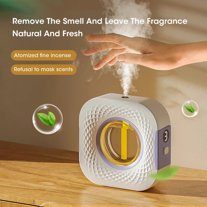Diffusore di Aromi USB da Tavolo per Casa e Auto con Display, Purificatore d'Aria e Deodorante per Bagno
