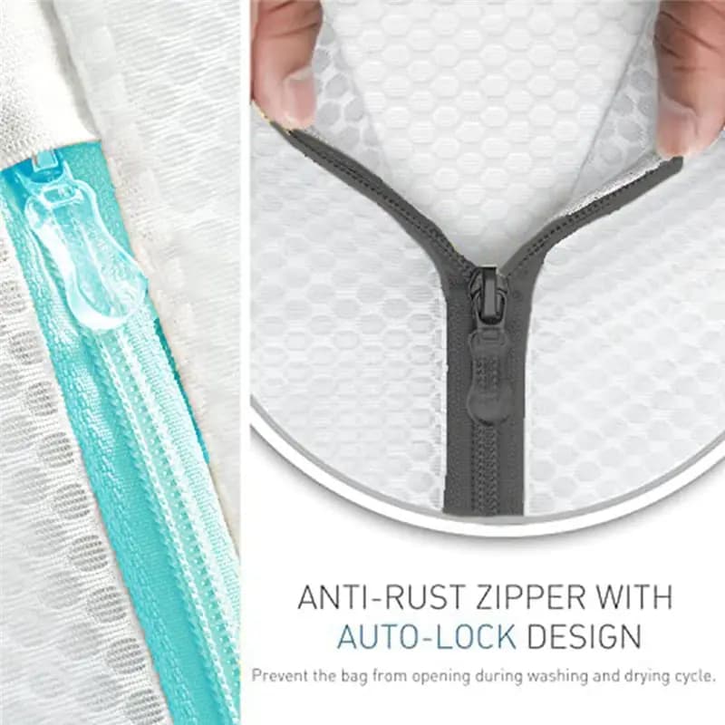 (ABZD) Sacchetti in rete per lavatrice, riutilizzabili e resistenti, per capi delicati, calze, reggiseni, lingerie, vestiti per neonati