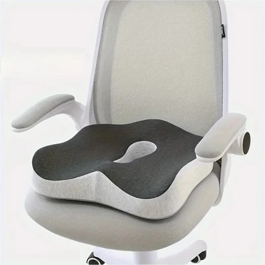 Cuscino del sedile per sedia da ufficio, cuscino del sedile in memory foam per auto a lunga seduta, schienale, sollievo per il dolore al Tailbone, cuscino del seggiolino auto