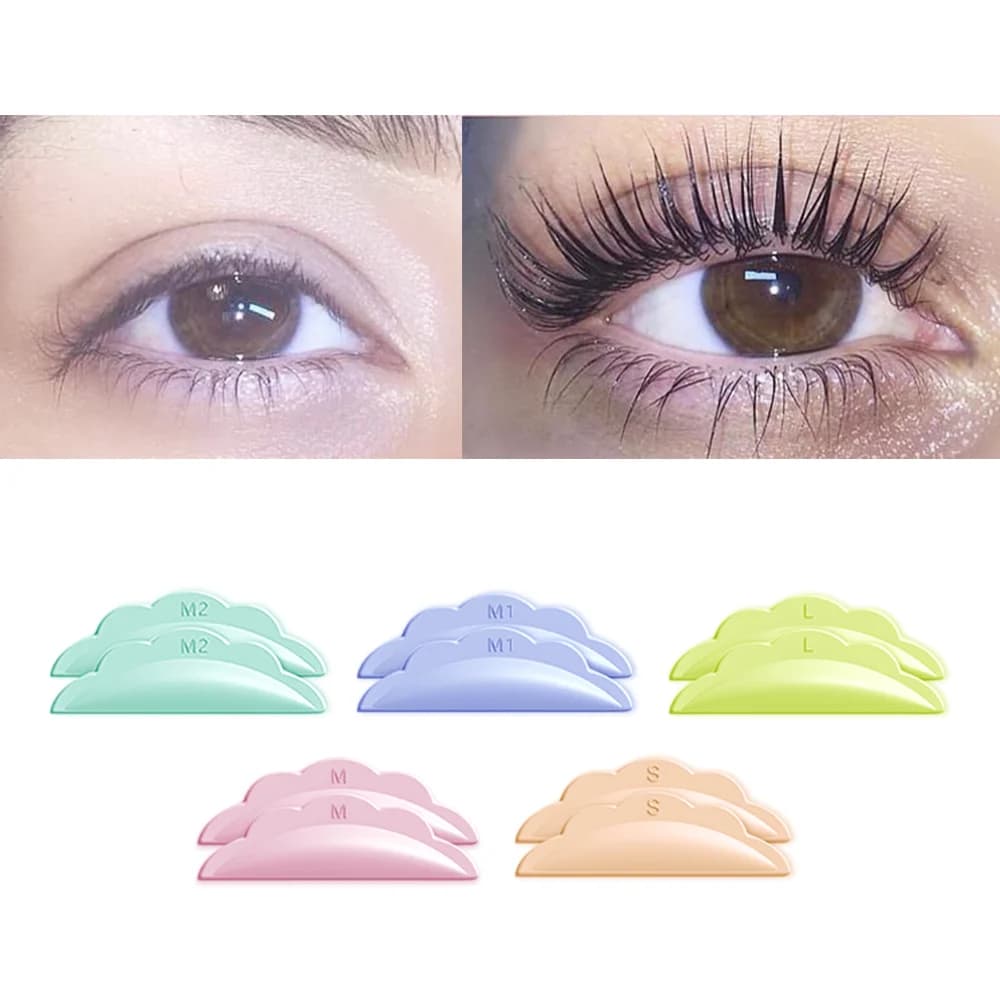 ICONSIGN 5 paia/borsa Cuscinetti per sollevamento ciglia colorati Silicone morbido Recyclare ciglia Aste permanenti Eye Lash Lifting Bigodini Strumenti per il trucco