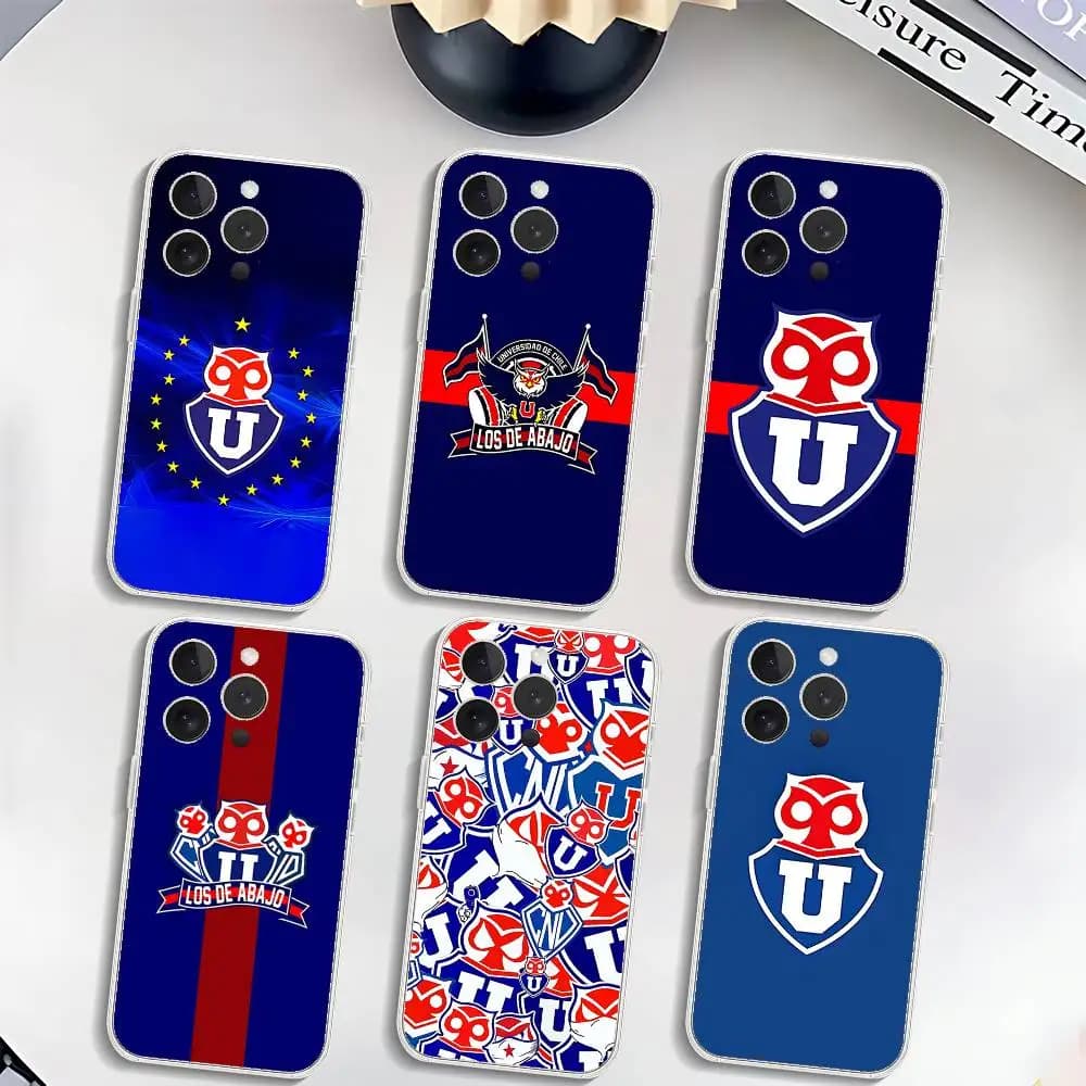 C-Chile U-University Cool Phone Case Cover Morbida Trasparente di Lusso per iPhone 17 16 15 14 13 12 11 Pro Max Mini Bumper