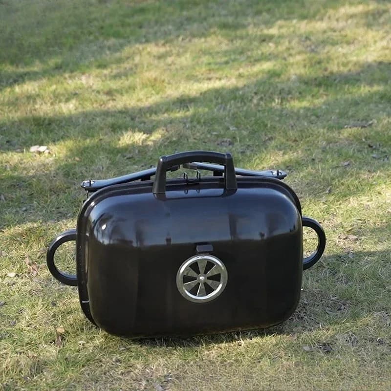 Outdoor Camping BBQ Grill Charcoal Barbecue Stove Portable Fire Pit for Picnic Tea Making Set Household Small Enclosed Stove