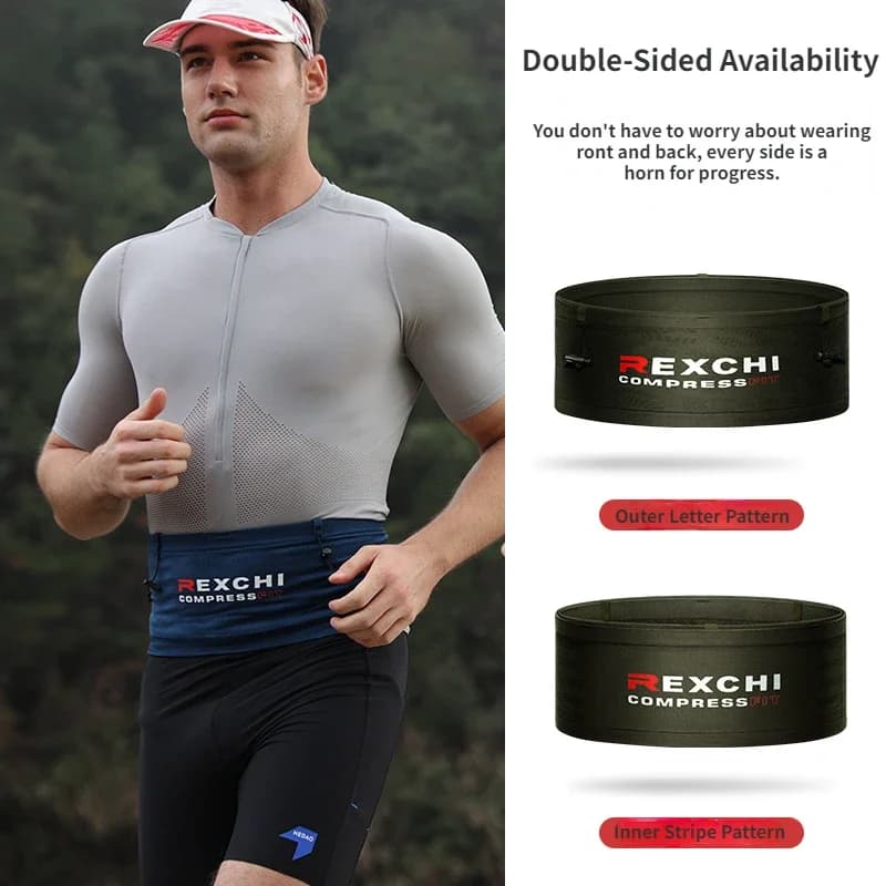 REXCHI Hidden Running Waist Marsupio Lightweight Belt Marthon Breathable Elastic Portable Large Capacity For Outdoor Sport