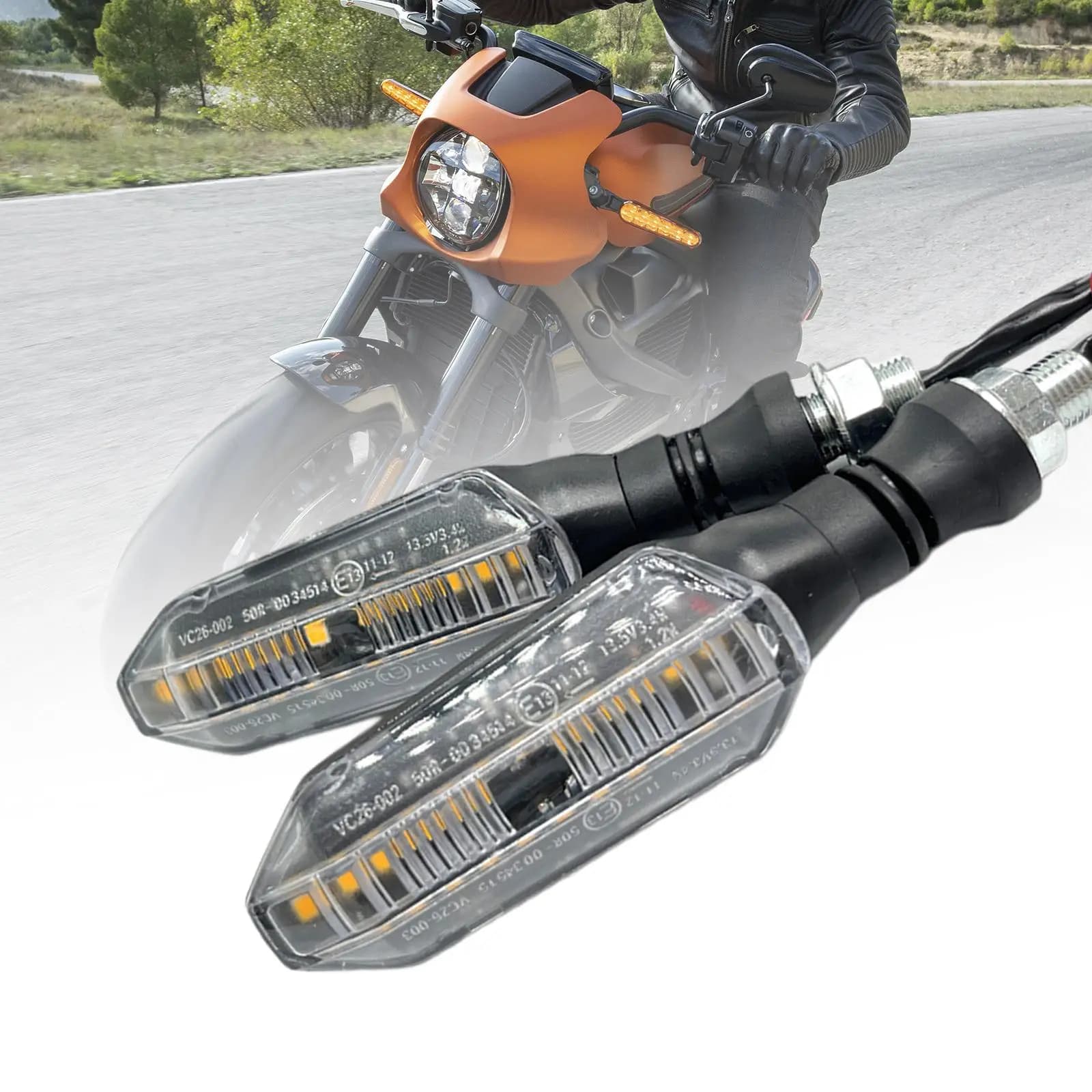 Indicatori di direzione universali per moto, sostituzione lampeggiante con freccia d'acqua che scorre, ABS per Honda