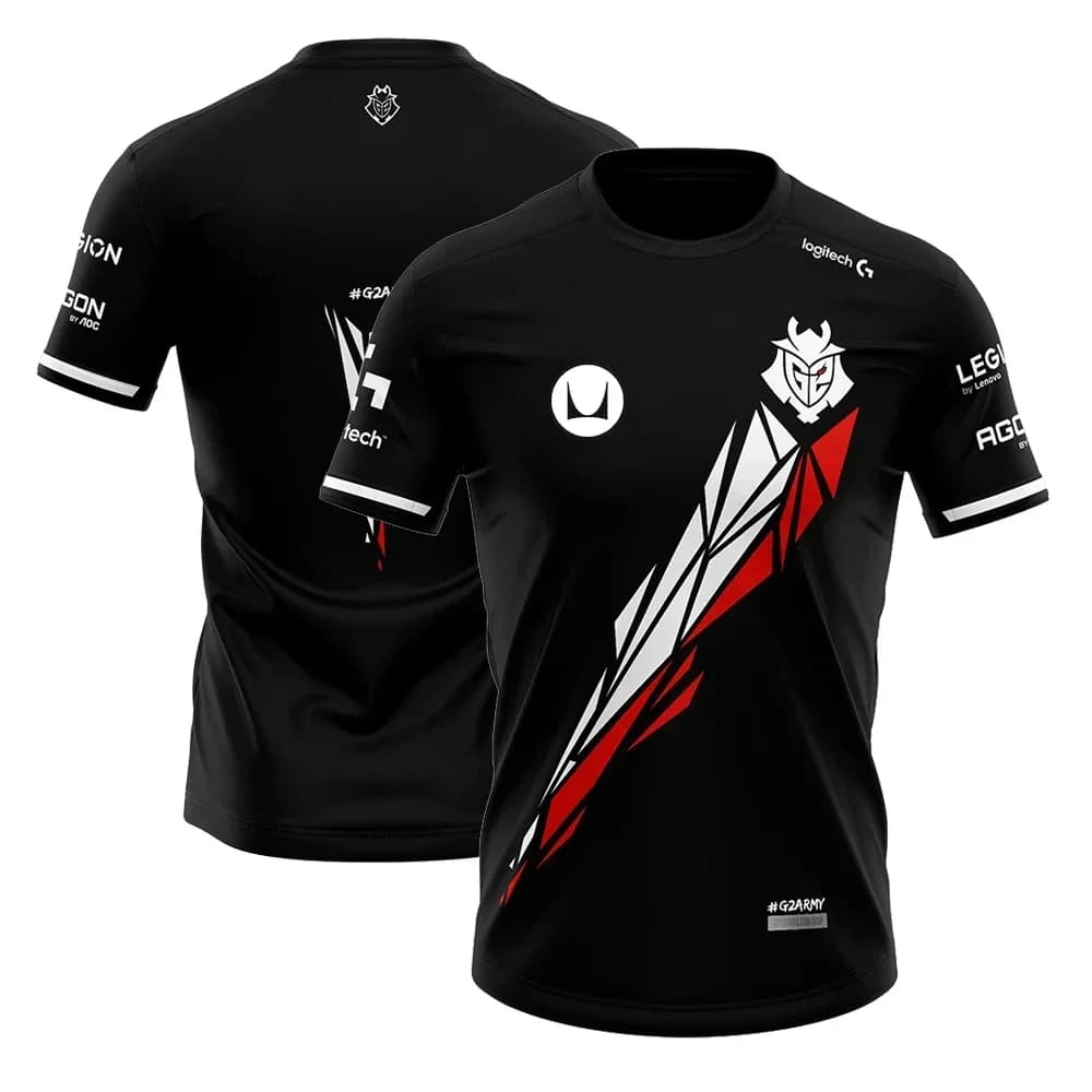 Men's 2025 Summer Sports T-Shirt, G2 Esports Team Jersey, LOL CS GO Game T-Shirt, Plus Size Breathable Casual T-Shirt