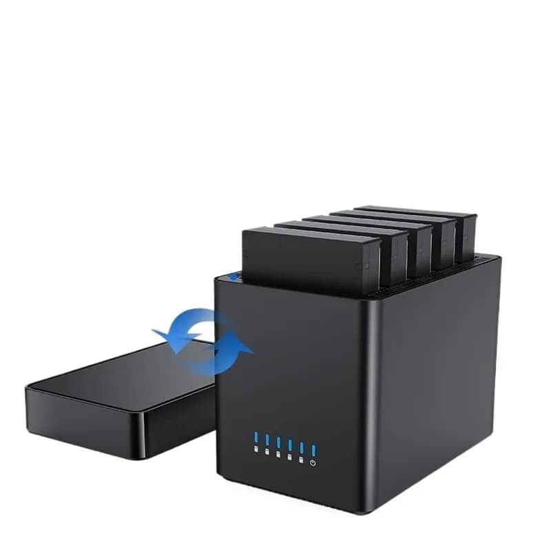 Type-C USB 3.1 Multi Bay HDD Enclosure Magnetic Design RAID Array Storage Tower Tool-Free Hot Swap External Desktop Hard Drive