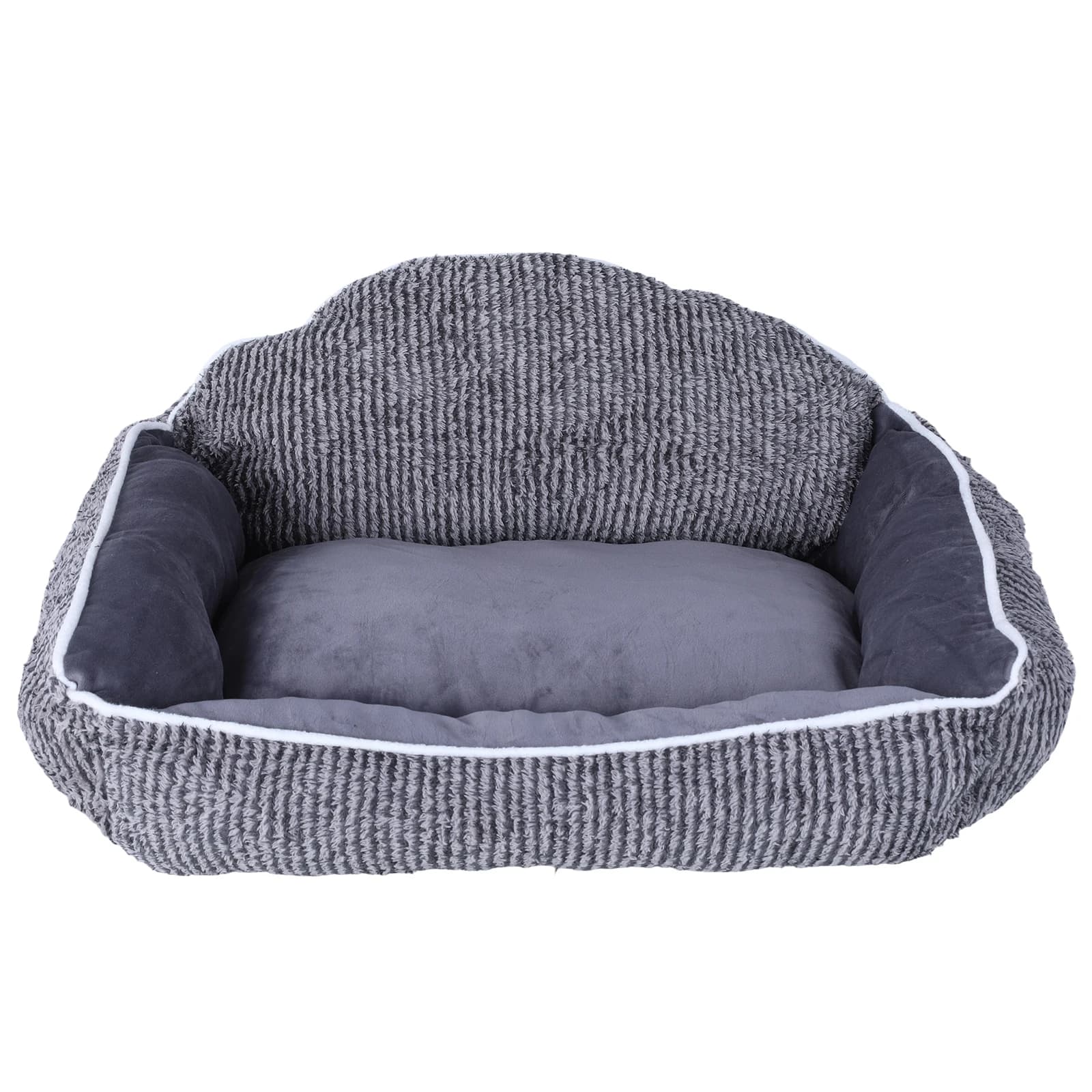 Divano Letto per Animali Domestici a Righe 60x50cm, Cuccia a Guscio Semicircolare per Gatti, Lavabile in Lavatrice, per Gatti, Cani e Conigli da 0-22kg