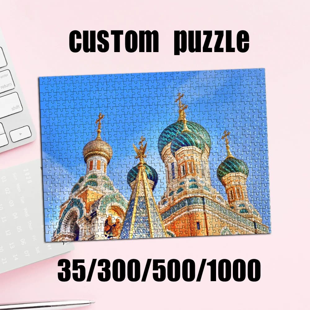 Puzzle Fotografico Personalizzato 35/300/500/1000 Pezzi, Foto di Paesaggi Personalizzabili, Puzzle Fotografico per Coppie