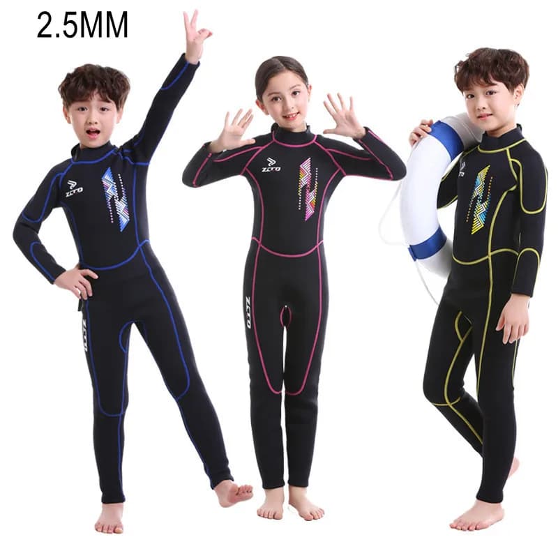 2.5MM Bambini One Piece Scuba Tenere al caldo Surf Kayak Nuoto Muta da sub Bambini Neoprene Pesca subacquea Snorkel alla deriva Muta