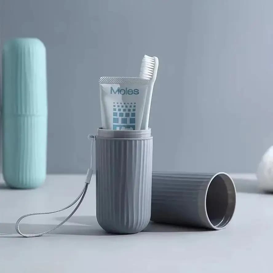 Supporto da esterno Accessorio da bagno Spazzolino da viaggio portatile Porta dentifricio Custodia Scatola Organizzatore Tazza portaoggetti per la casa