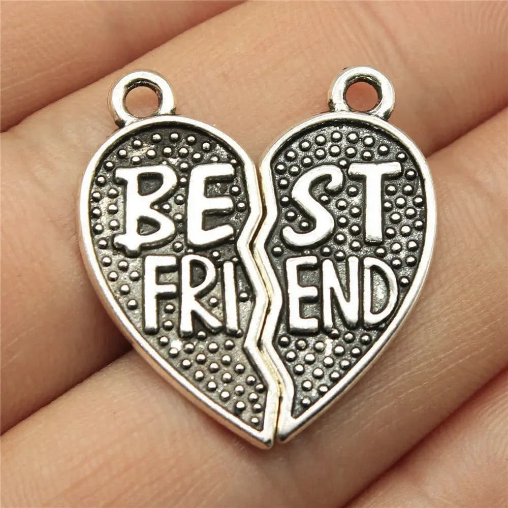 Charms Jewelry Making Bff Best Friends Forever Heart Tag Handmade For Handmade Craft Bracelet