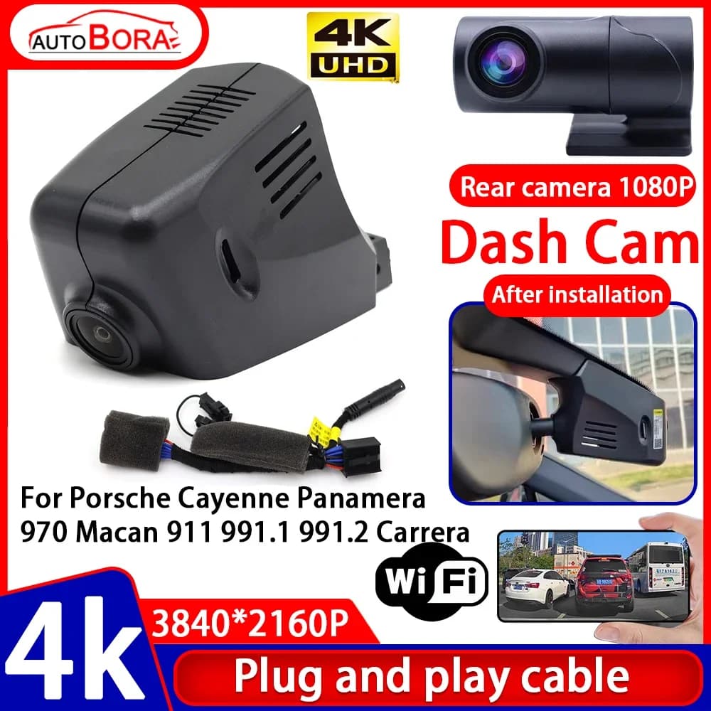ZhuCamX 4K UHD Plug and Play DVR for car Dash Cam for Porsche 911 Carrera Macan Cayenne Panamera 970 911.1