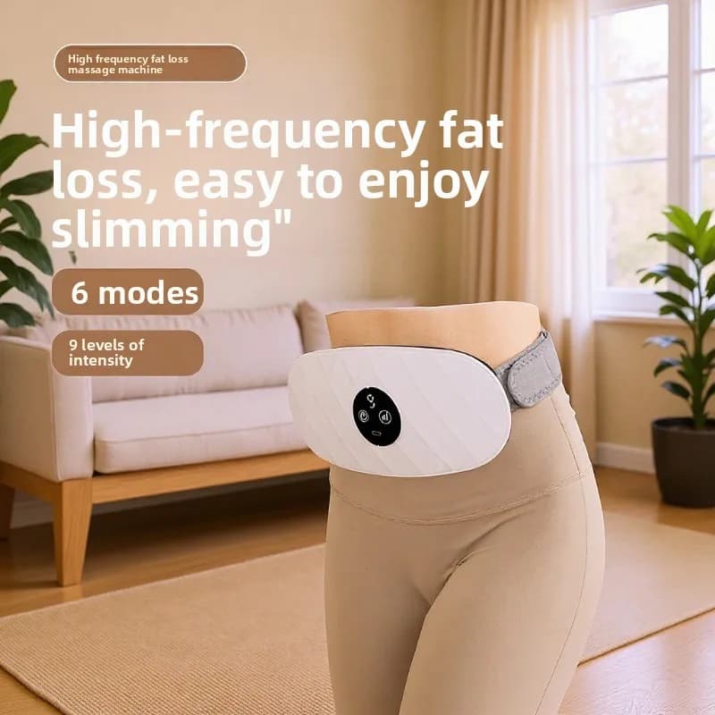 Abdominal Massager Fat Slinger, Slimming Device, Abdominal Massager, Weight Loss Massage Belt, Hot Compress Belt Vibration Plate