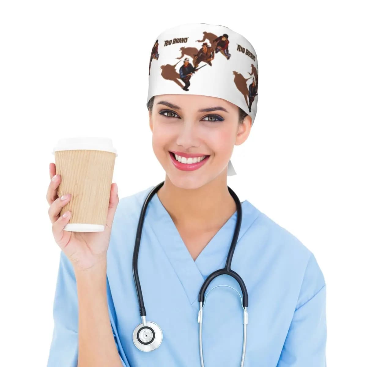 Rio Bravo Movie Scrub Hat Doctor Working Surgical Cap Unisex Adjustable Nursing Caps for Dentist
