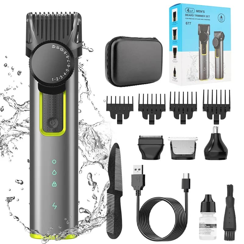 RESUXI 677 Professional haircut 4 in 1 from man Multifunction haircut Electric shaver Neck Eyebrow Hair grooming kit