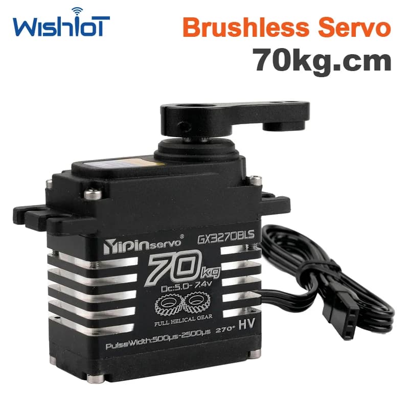 70kg Digital Servo Brushless Motor 5.0-7.4V High Torque Steel Gear with 25T Servo Arm for RC Car Crawler Boat DIY