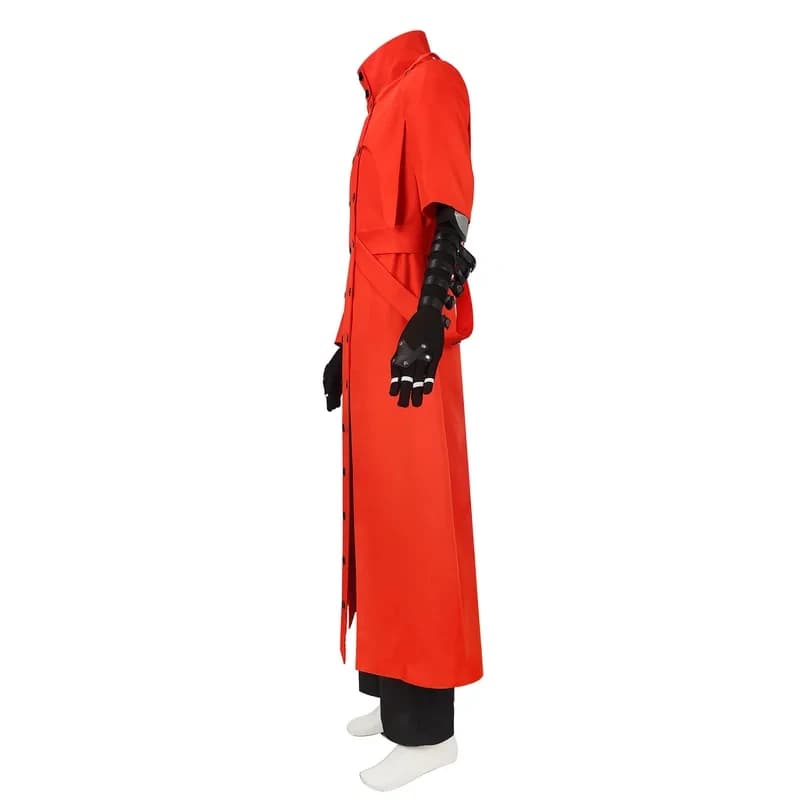 A;3,v;7'd/Carnival Anime Trigun Vash The Stampede Costume Cosplay Giacca a vento lunga Uniforme per Adulti Halloween