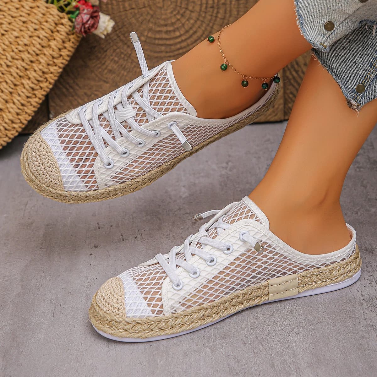 Nuove Ciabatte Estive da Donna con Punta Arrotondata e Fondo Piatto, Comode, Casual, Alla Moda, Traspiranti e Sexy