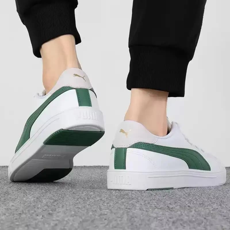PUMA Unisex Breathable Leather Casual Sneakers, Wear Resistant Flat Sole Trendy Couple Daily Walking Shoes 374902-20