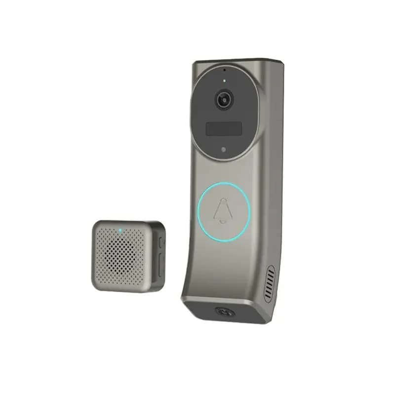 ABJN-2MP 1080P Videocitofono IP Wireless WIFI a Doppia Lente con Telecamera Spioncino e Visualizzatore Porta