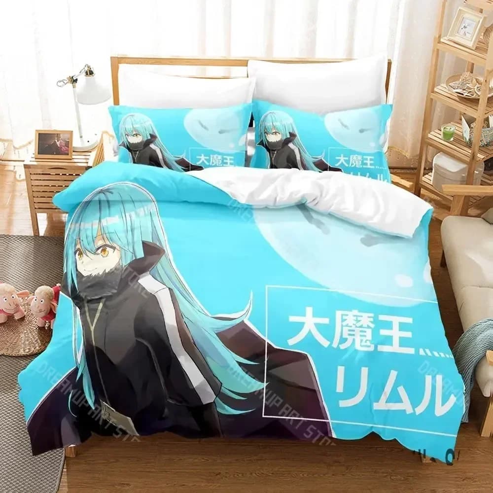 Time I Got Reincarnated as a Slime Rimuru Tempest Bedding Set Single Twin Full Queen King Size Bed Set Adult Duvetcover Sets