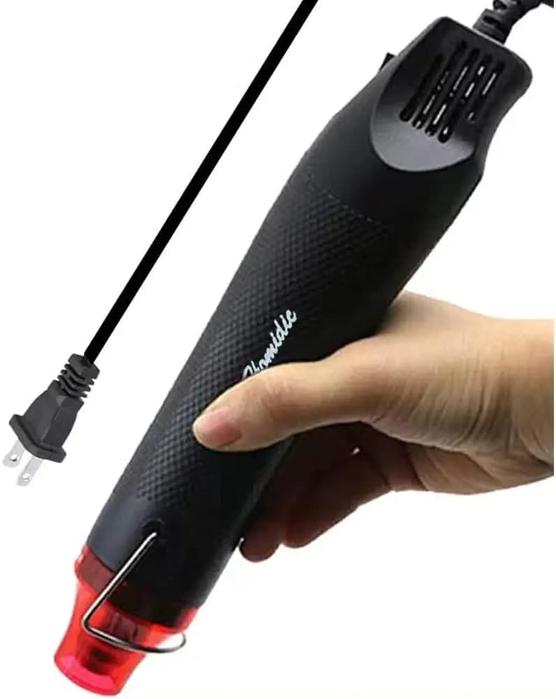 Mini pistola termica portatile da 300W, cavo da 6,56FT, 200 ° F per il fai da te, pellicola termoretraibile, goffratura, asciugatura della vernice