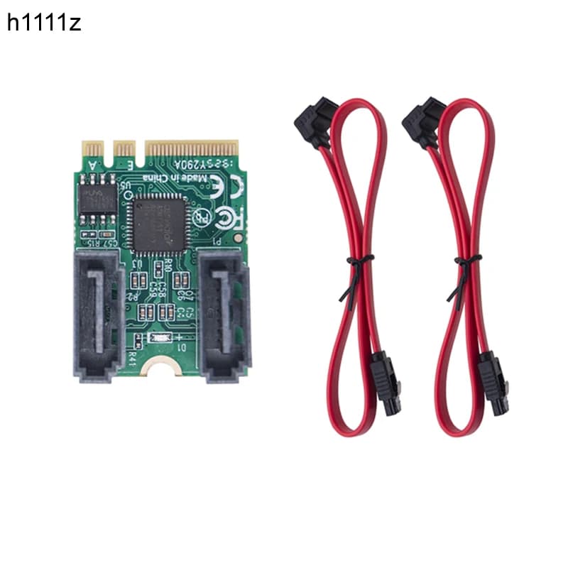 Scheda di espansione M2 A + E da chiave a doppia porta SATA3.0 PCle 3.0 KEY A + E WIFI da M.2 a SATA per schede adattatrici SSD NGFF 2230 per computer PC