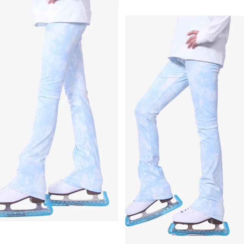 Pantaloni da pattinaggio artistico, pantaloni da pattinaggio, pantaloni da allenamento per pattinaggio, scarpe a mezza borsa