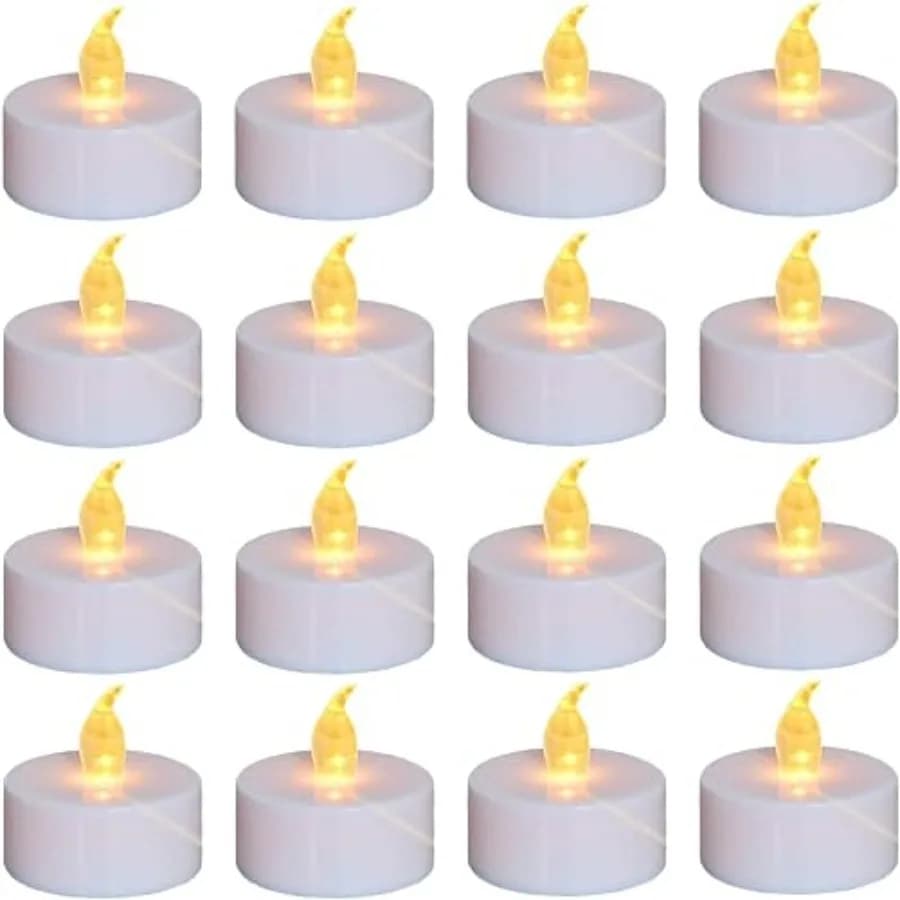 Candele LED Senza Fiamma, Confezione da 200, Luce Tremolante Giallo Caldo, 200 Ore di Autonomia, Ideali per Feste