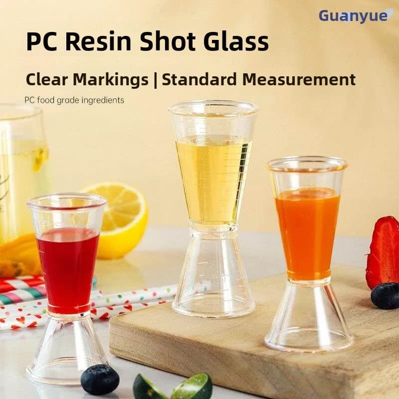 Double Headed Cocktail Shaker Oz Cup 20cc Alcohol Measurement Cup with Oz Scale Milliliter Measuring Tool for Tea Shop
